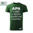Kép 6/6 - horgasz_legenda_sötétzöld_póló