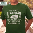 Az igazi legendák választható évszámos horgász póló