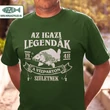 Az igazi legendák választható évszámos horgász póló