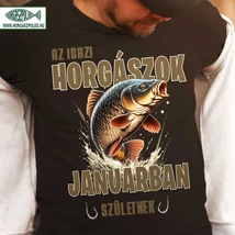 Az igazi horgászok Születésnap póló