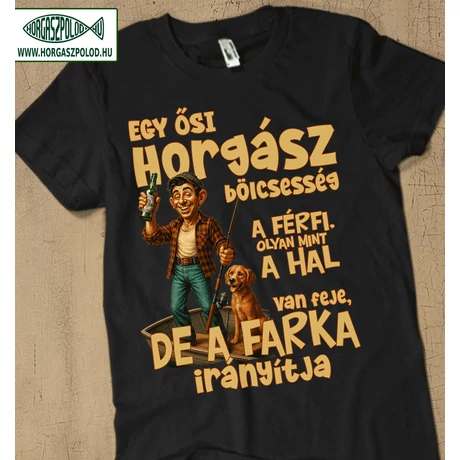 vicces-horgász-póló-fekete
