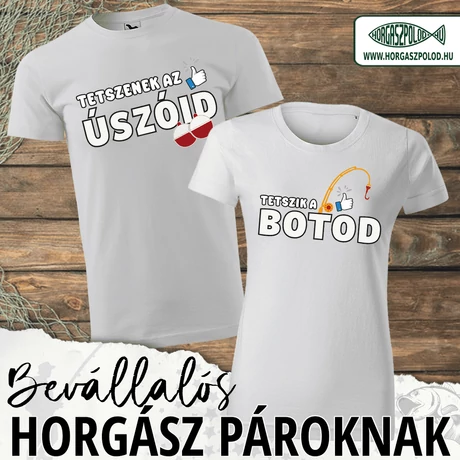 vicces-páros-horgász-póló