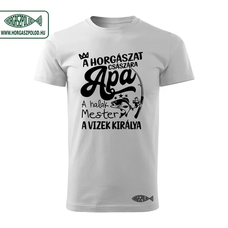 apa-horgászat-császára-fehér-póló