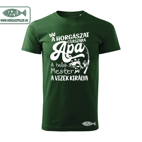 apa-horgászat-császára-sötétzöld-póló