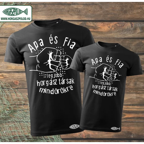 apa-és-fia-horgász-társak-fekete-póló