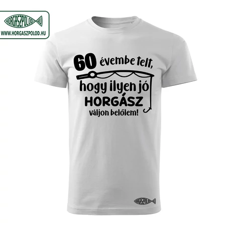 Születésnapi horgász póló fehér